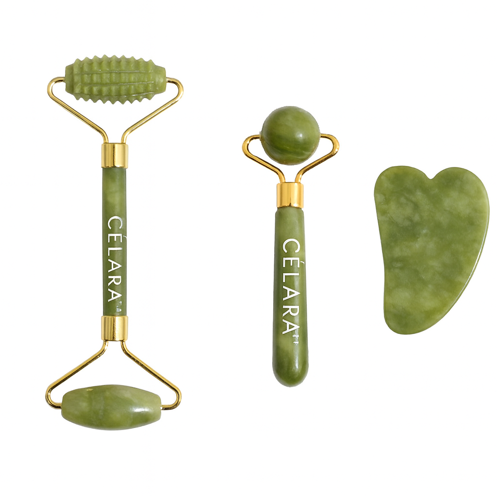 Massage Roller With Three Sets Of Facial Jade Massager