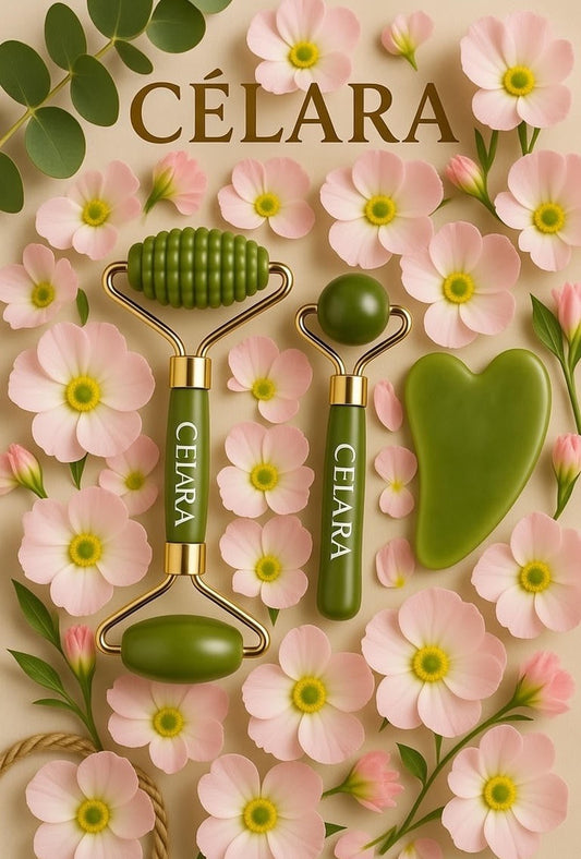 Massage Roller With Three Sets Of Facial Jade Massager